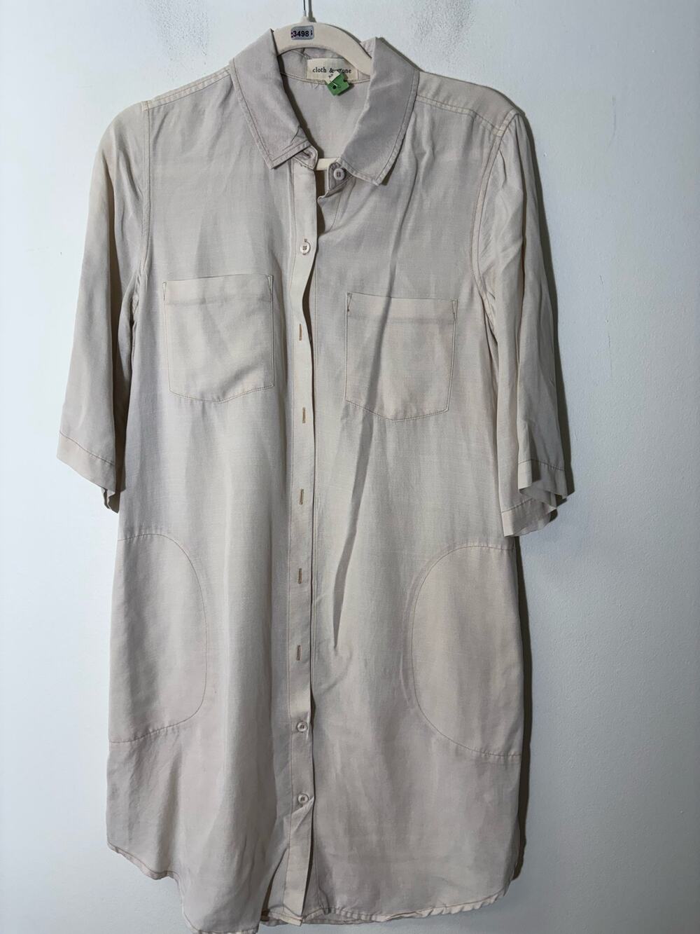Cloth and Stone Off White Button Up Dress Sz XS